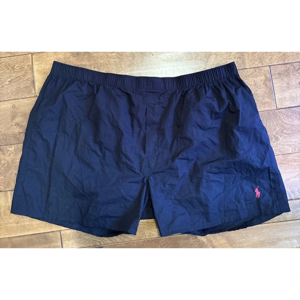 Polo Ralph Lauren Men Cotton Woven Boxer Briefs/Shorts Classic Fit  Sz 2XL Black